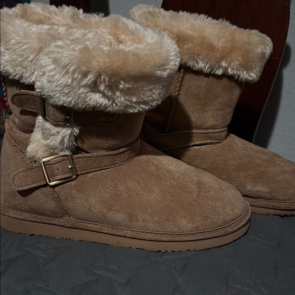 Lamo Tan Winter Boots with Sheepskin Lining
